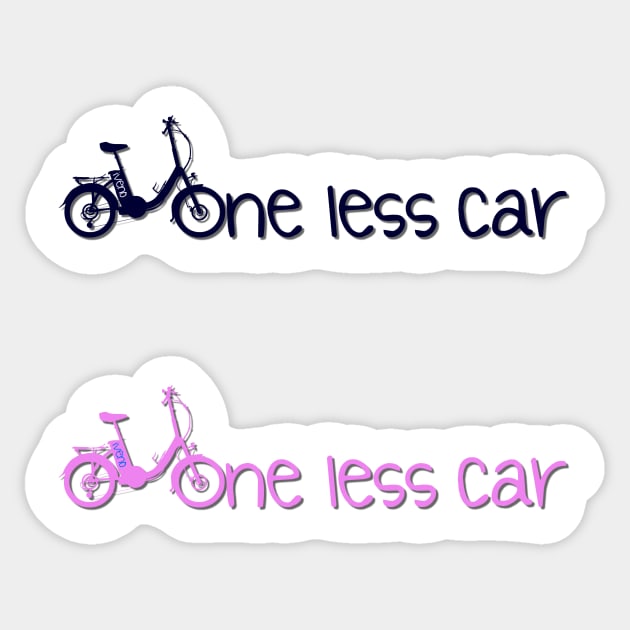 One less car Sticker by iveno